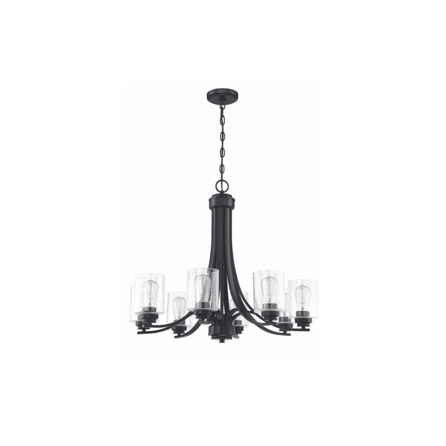 Bolden Chandelier Ceiling Light in Clear Seeded - Orvon Lighting