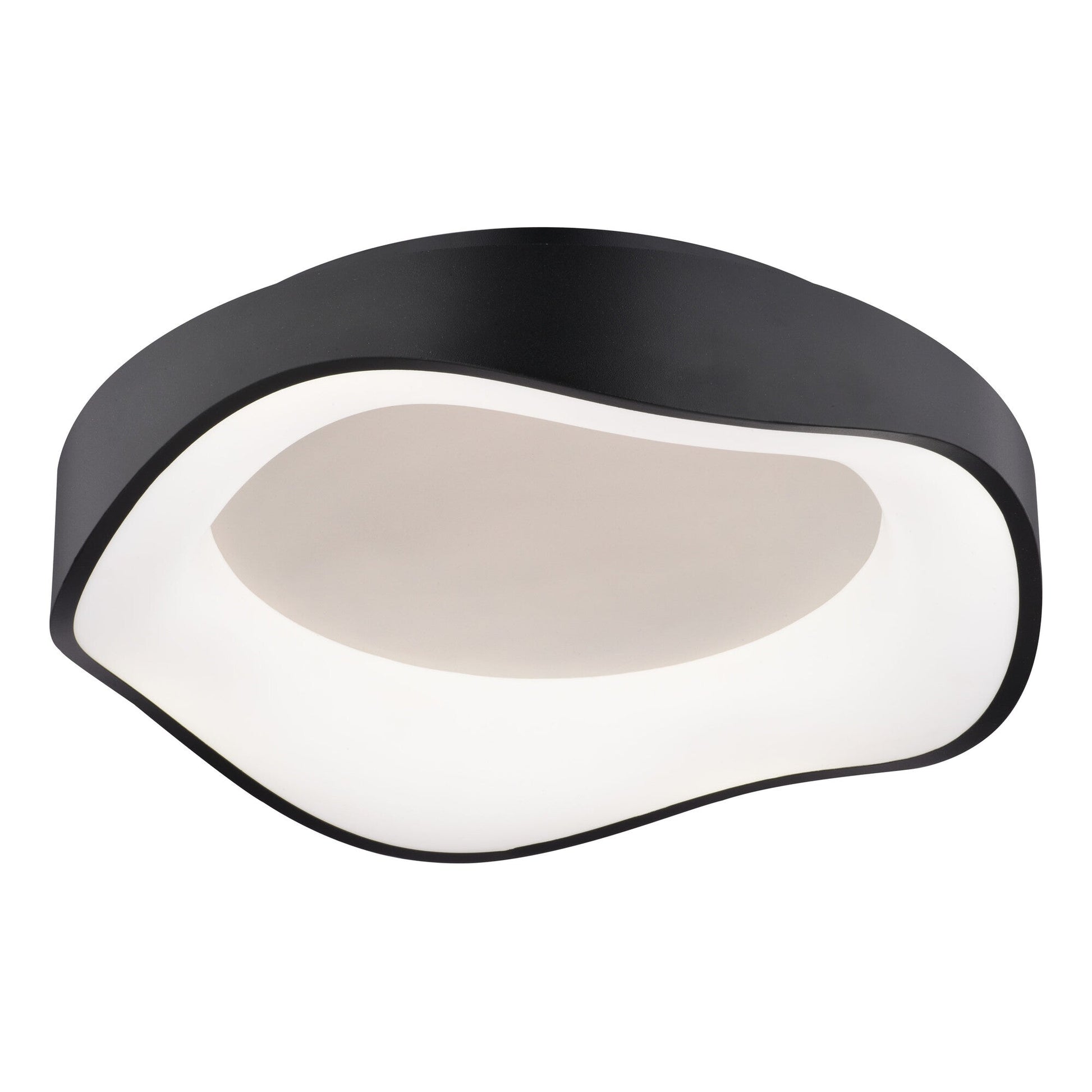 Bowen 16.5 - in. W LED Flush Mount Textured Black - Orvon Lighting