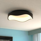 Bowen 16.5 - in. W LED Flush Mount Textured Black - Orvon Lighting