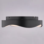 Bowen 16.5 - in. W LED Flush Mount Textured Black - Orvon Lighting