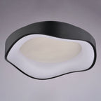 Bowen 16.5 - in. W LED Flush Mount Textured Black - Orvon Lighting