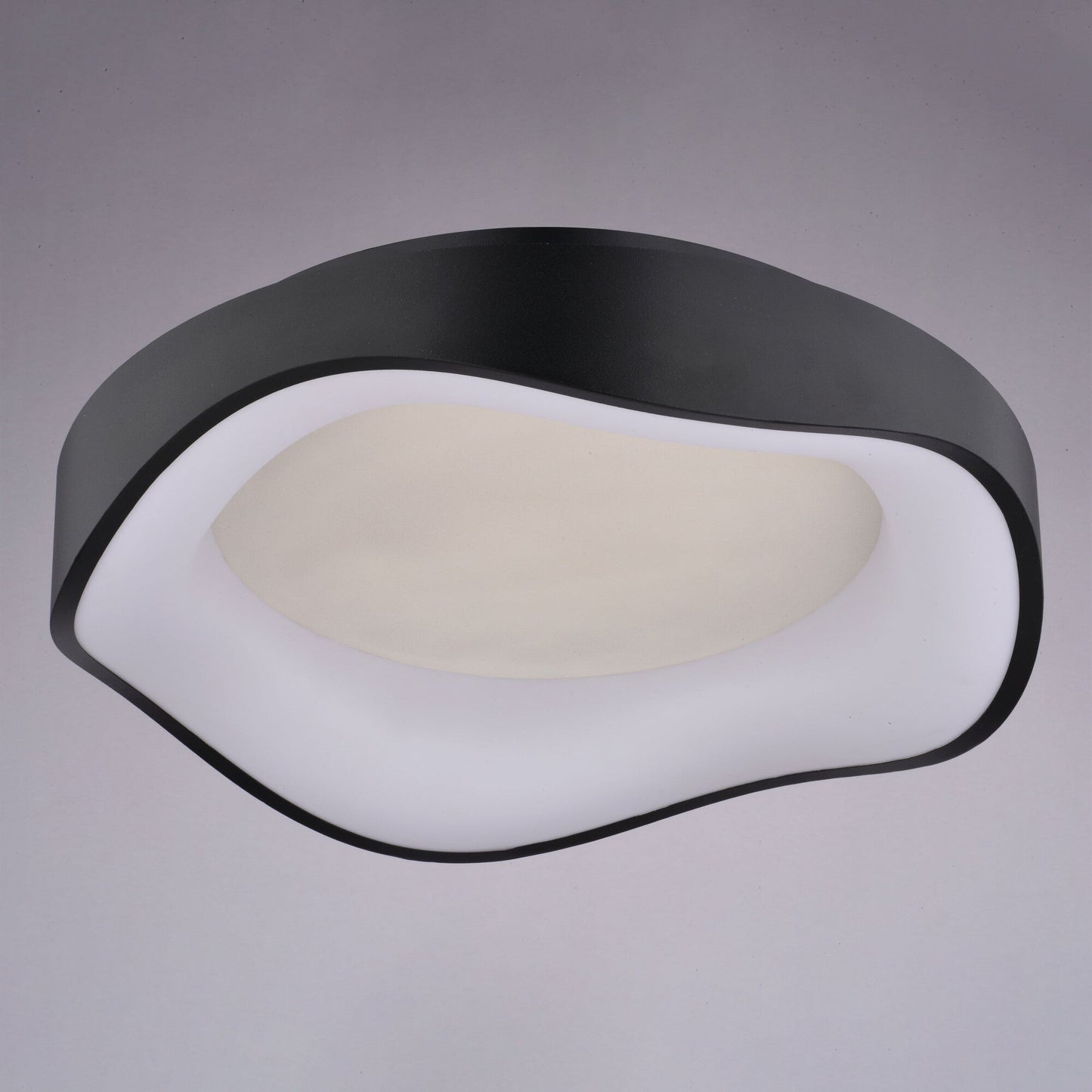 Bowen 16.5 - in. W LED Flush Mount Textured Black - Orvon Lighting