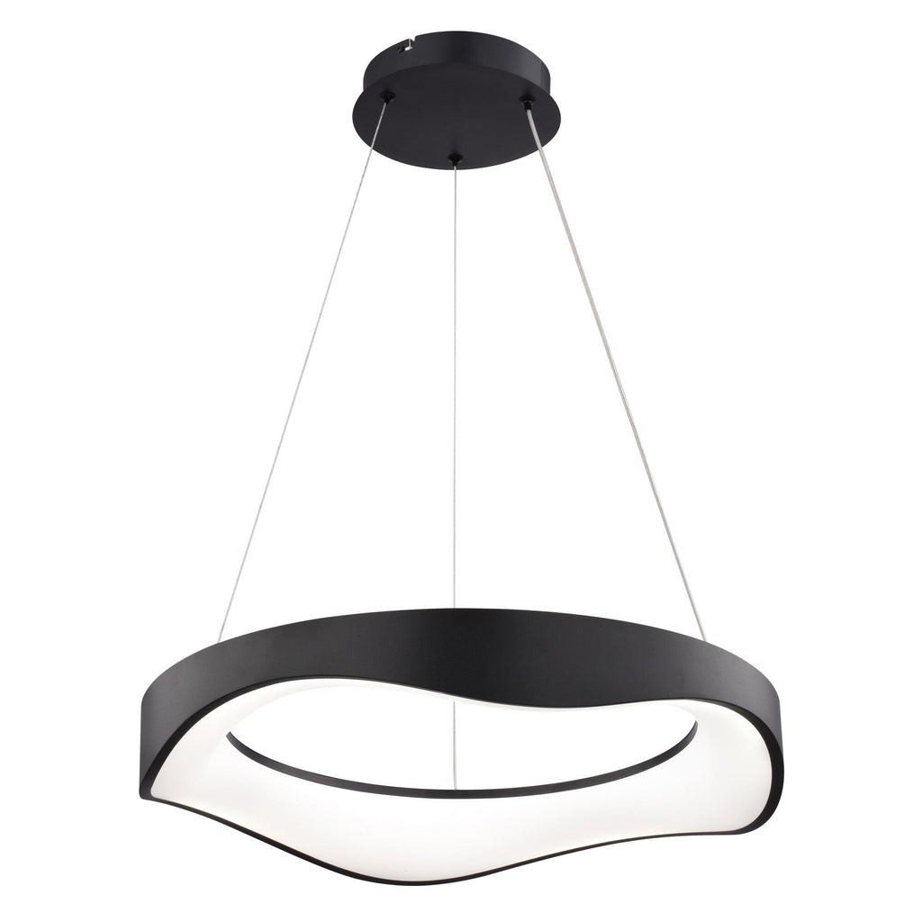 Bowen 20.5 - in. W LED Chandelier Textured Black - Orvon Lighting