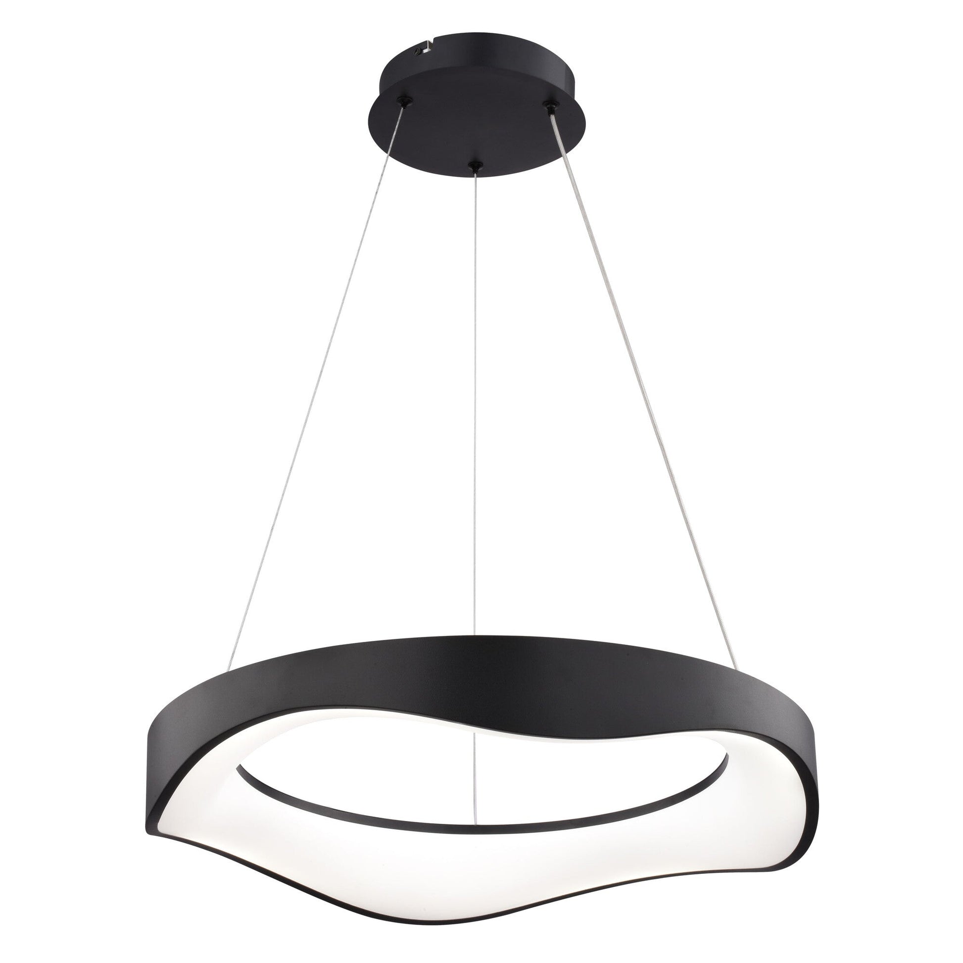 Bowen 20.5 - in. W LED Chandelier Textured Black - Orvon Lighting