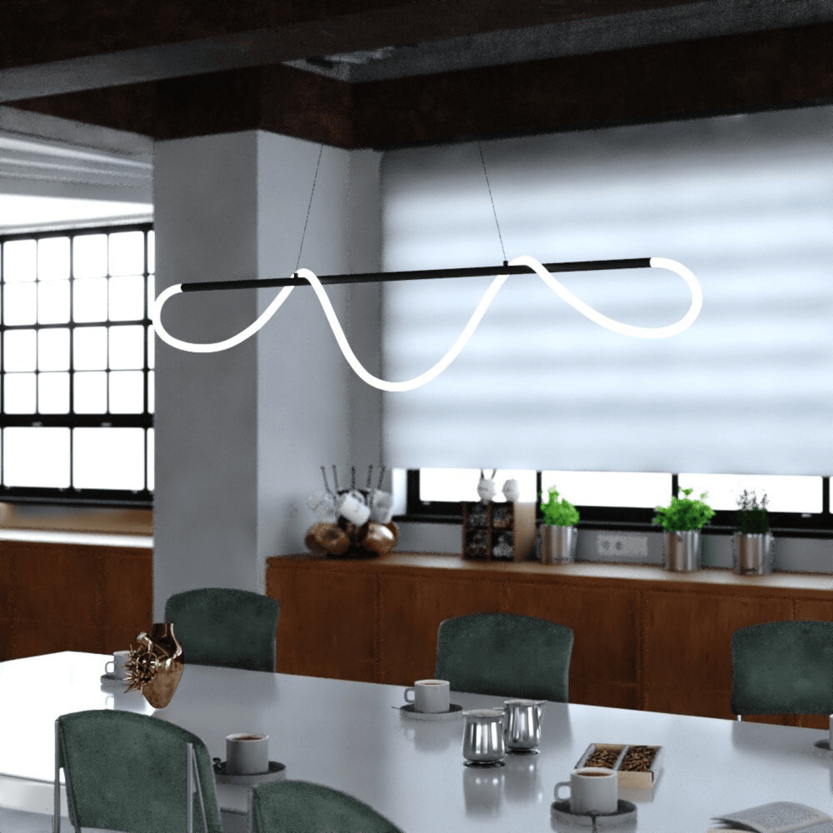 Bowman 59 - in. W LED Linear Chandelier Matte Black - Orvon Lighting