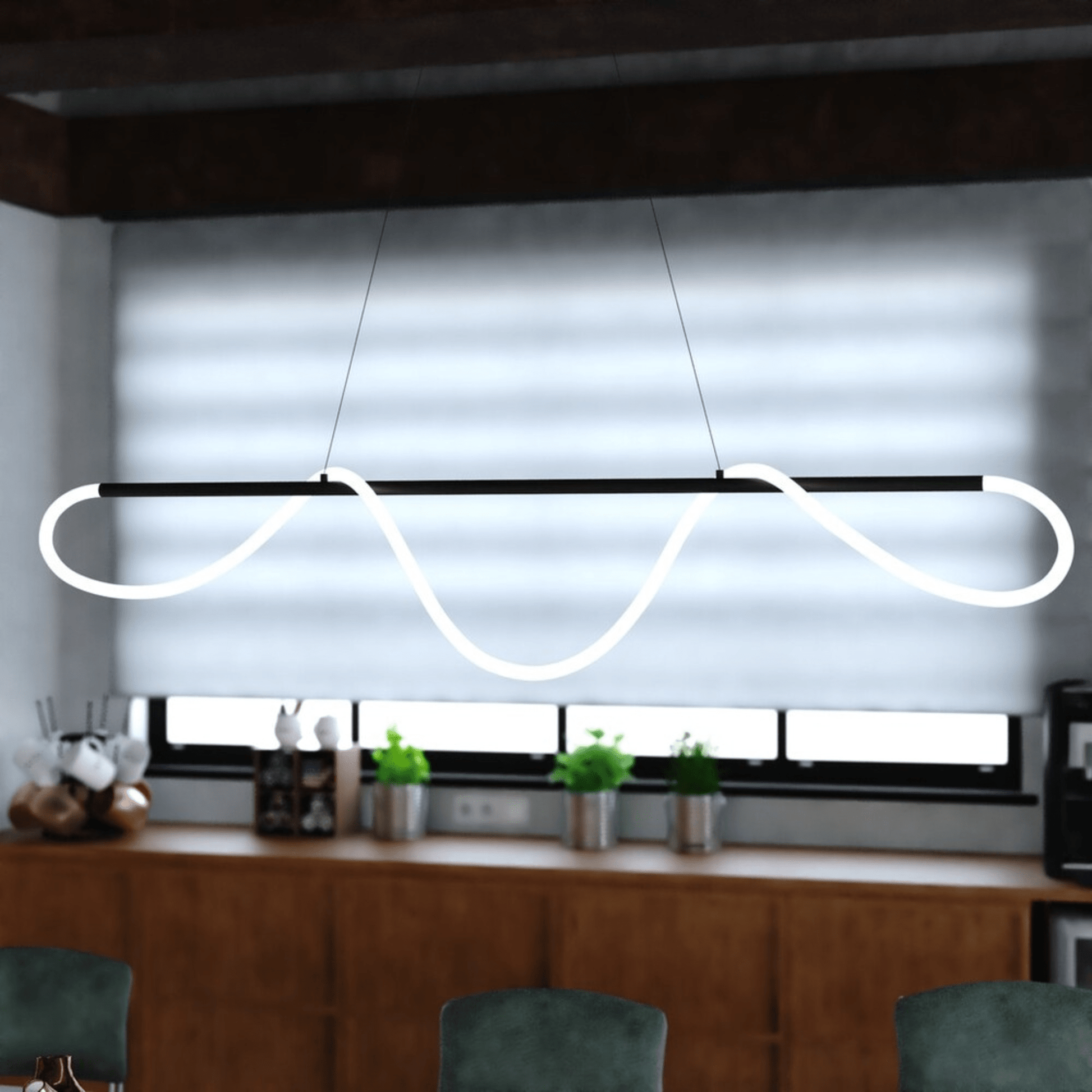 Bowman 59 - in. W LED Linear Chandelier Matte Black - Orvon Lighting