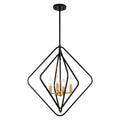 Brady 22 - in. 4 Light Pendant Black and Satin Brass - Orvon Lighting