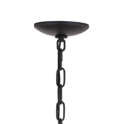 Breckenridge 30.5 - in. 6 Light Antler Chandelier Aged Iron with Natural Rope - Orvon Lighting