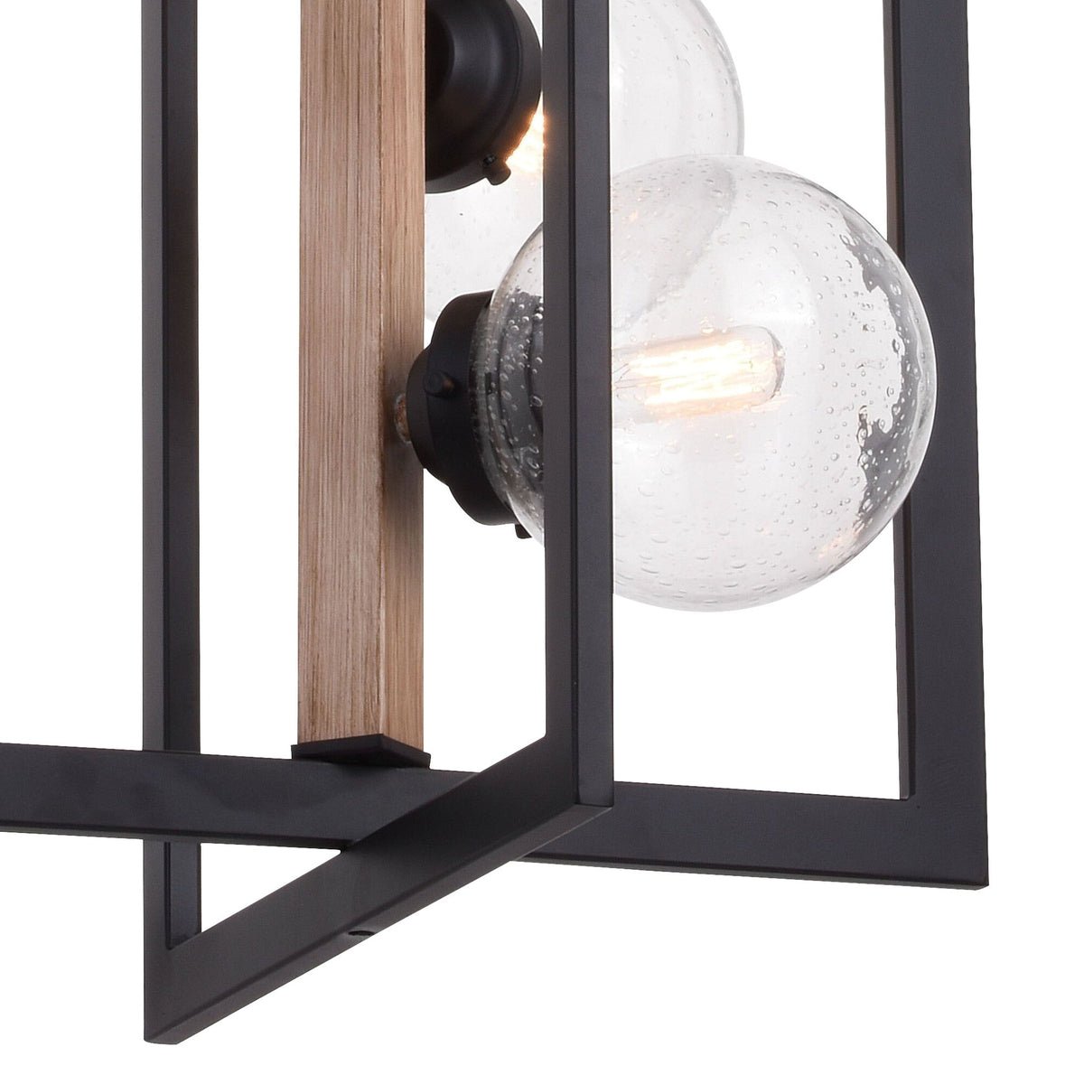 Bridgeview 16 in. 4 Light Pendant Oil Rubbed Bronze and Light Walnut - Orvon Lighting