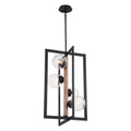 Bridgeview 16 in. 4 Light Pendant Oil Rubbed Bronze and Light Walnut - Orvon Lighting