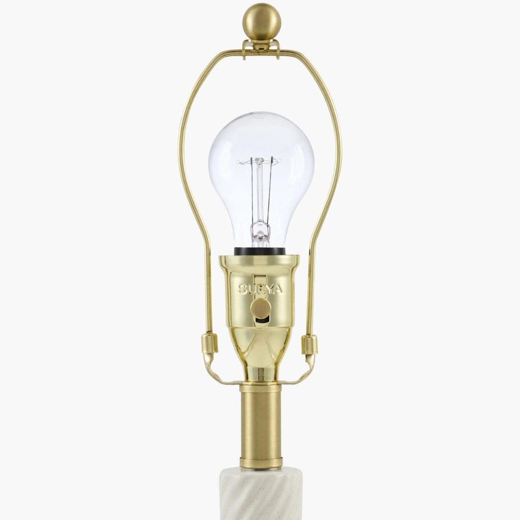 Surya Baska 18.5" L × 18.5" W × 26.5" H Accent Table Lamp – White additional view