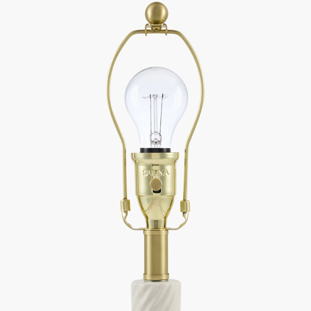 Surya Baska 18.5" L × 18.5" W × 26.5" H Accent Table Lamp – White additional view