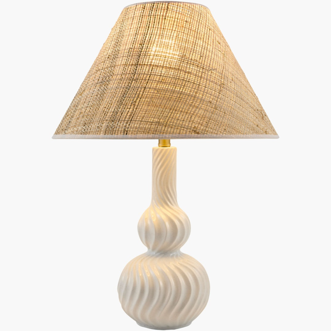 Surya Baska 18.5" L × 18.5" W × 26.5" H Accent Table Lamp – White additional view