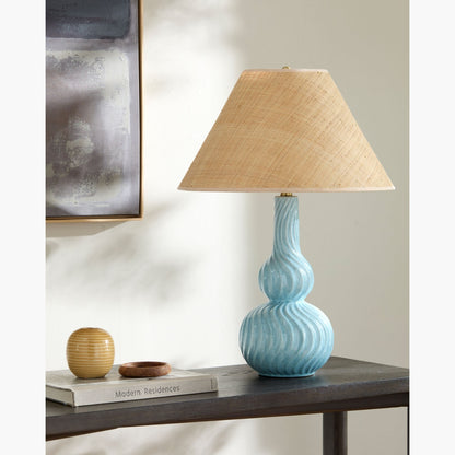 Surya Baska 18.5" L × 18.5" W × 26.5" H Accent Table Lamp – Blue additional view