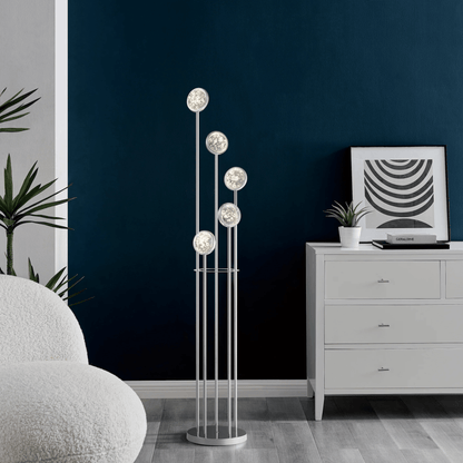 Bubbling Glow Floor Lamp Chrome - Orvon Lighting