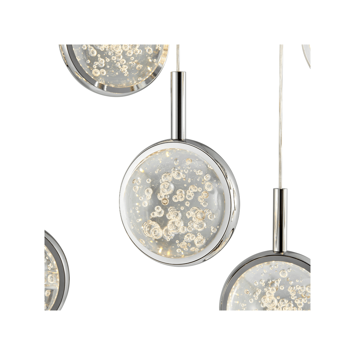 Bubbling Glow Rectangular Chandelier Chrome - Orvon Lighting