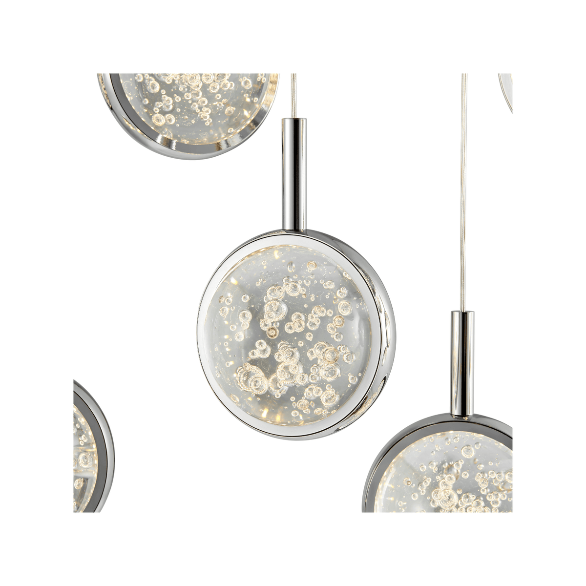 Bubbling Glow Rectangular Chandelier Chrome - Orvon Lighting