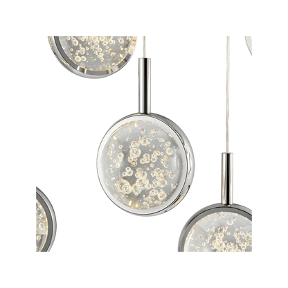 Bubbling Glow Rectangular Chandelier Chrome - Orvon Lighting
