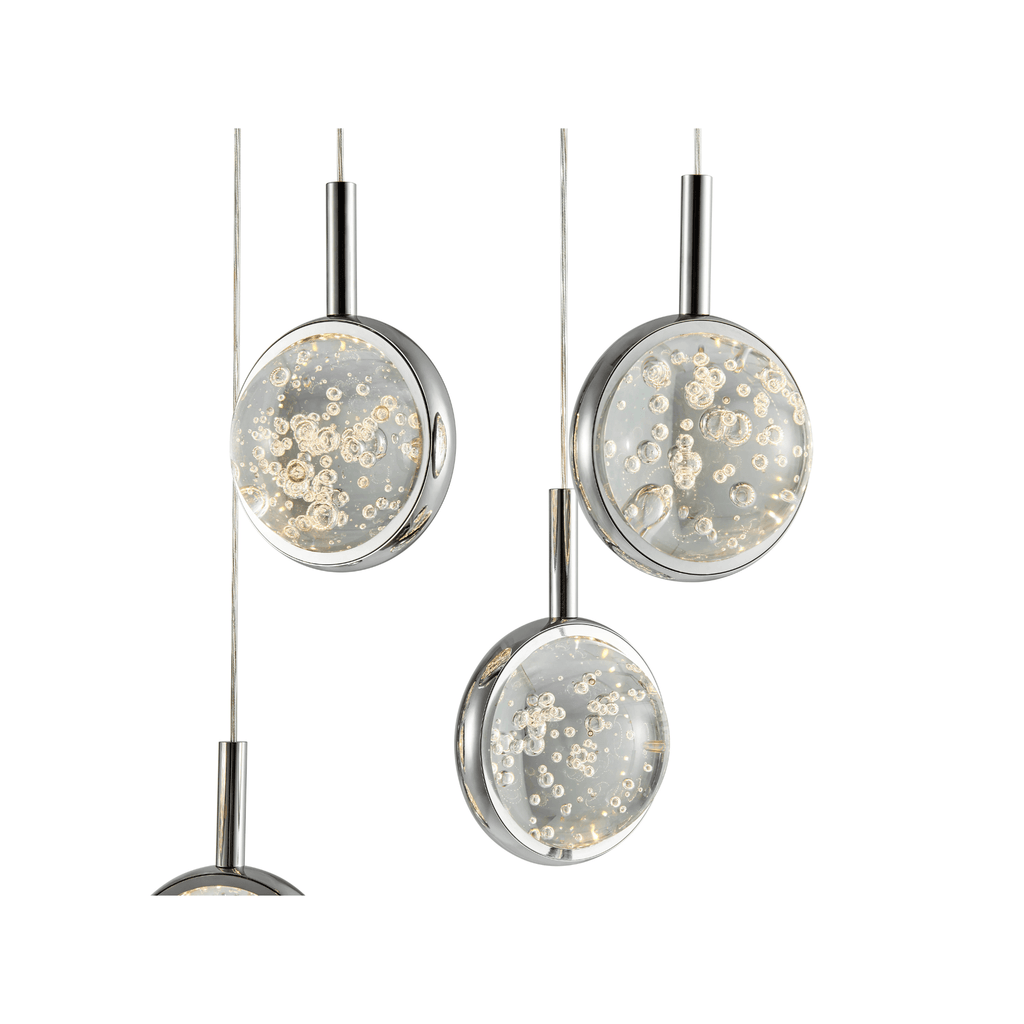 Bubbling Glow Rectangular Chandelier Chrome - Orvon Lighting