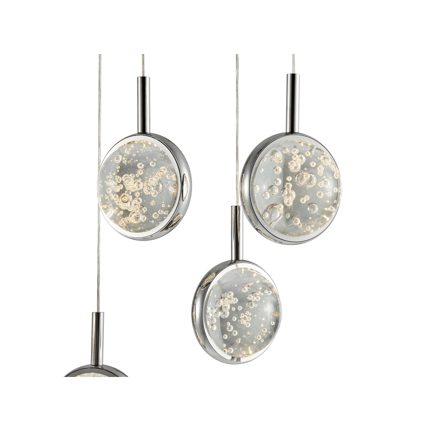 Bubbling Glow Rectangular Chandelier Chrome - Orvon Lighting