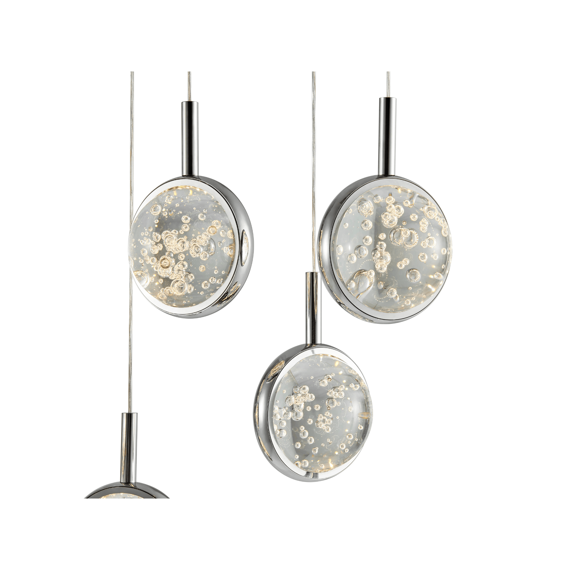 Bubbling Glow Rectangular Chandelier Chrome - Orvon Lighting