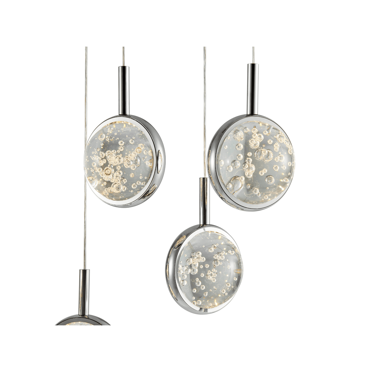 Bubbling Glow Rectangular Chandelier Chrome - Orvon Lighting