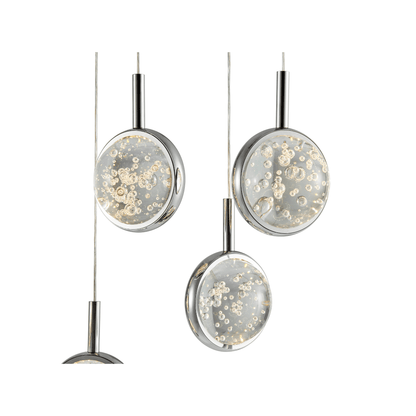 Bubbling Glow Rectangular Chandelier Chrome - Orvon Lighting