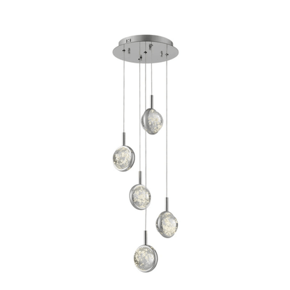 Bubbling Glow Round Chandelier Chrome - Orvon Lighting