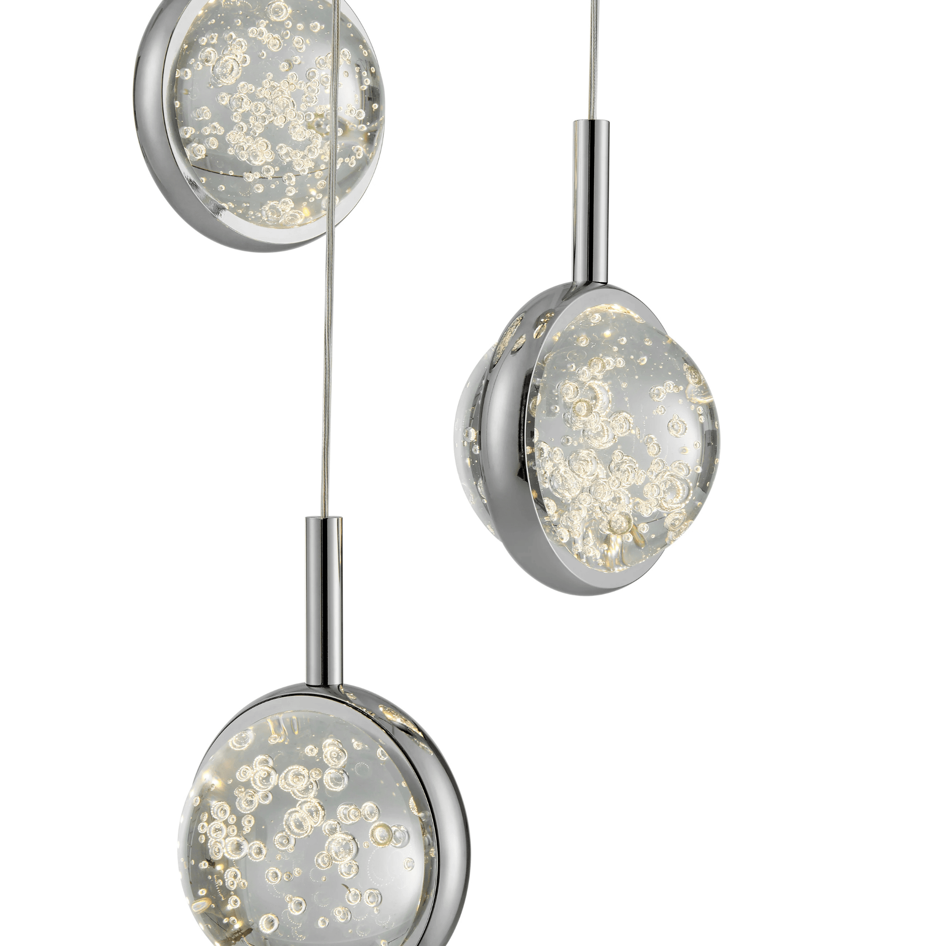 Bubbling Glow Round Chandelier Chrome - Orvon Lighting