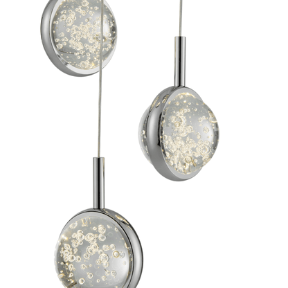 Bubbling Glow Round Chandelier Chrome - Orvon Lighting