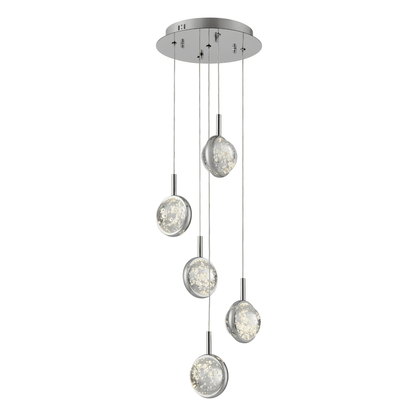 Bubbling Glow Round Chandelier Chrome - Orvon Lighting