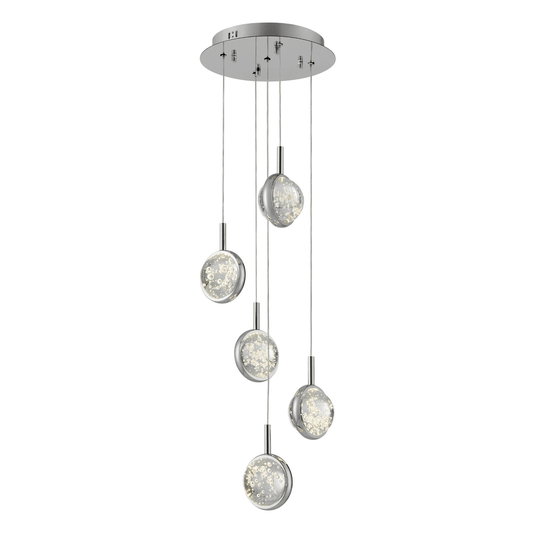 Bubbling Glow Round Chandelier Chrome - Orvon Lighting