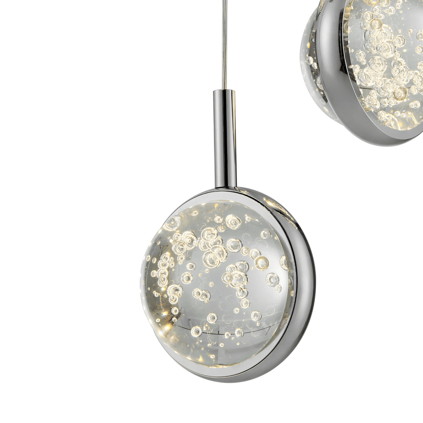 Bubbling Glow Round Chandelier Chrome - Orvon Lighting