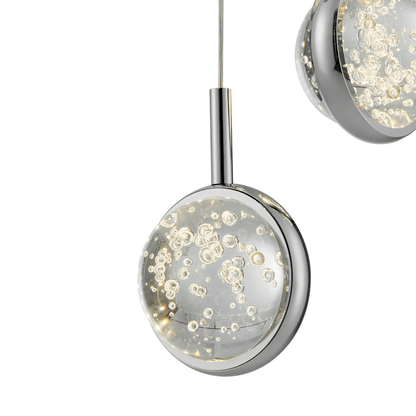 Bubbling Glow Round Chandelier Chrome - Orvon Lighting