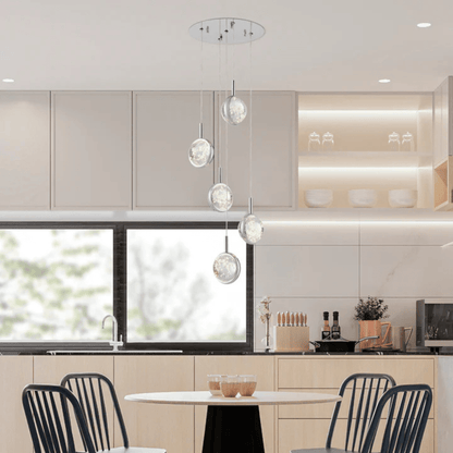 Bubbling Glow Round Chandelier Chrome - Orvon Lighting