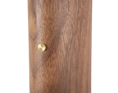 Cameron 1 Light LED Floor Lamp in Flat Black/Walnut - Orvon Lighting