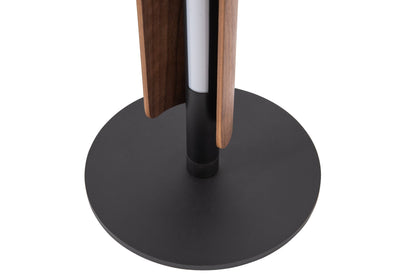 Cameron 1 Light LED Floor Lamp in Flat Black/Walnut - Orvon Lighting