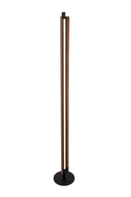 Cameron 1 Light LED Floor Lamp in Flat Black/Walnut - Orvon Lighting