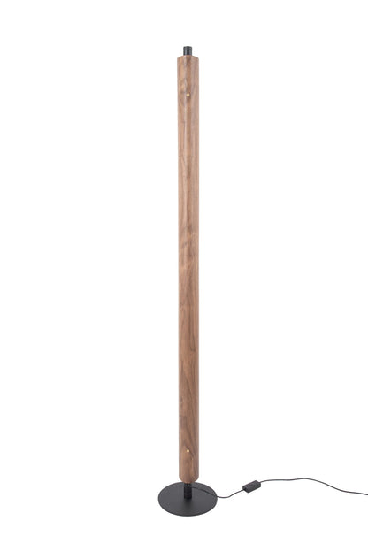 Cameron 1 Light LED Floor Lamp in Flat Black/Walnut - Orvon Lighting