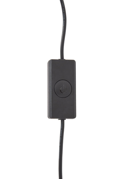 Cameron 1 Light LED Floor Lamp in Flat Black/Walnut - Orvon Lighting
