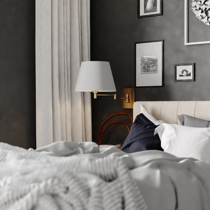 Chapeau Instalux Swing Arm Wall Light Natural Brass - Orvon Lighting