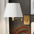Chapeau Instalux Swing Arm Wall Light Natural Brass - Orvon Lighting