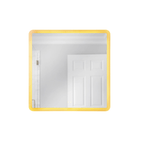 Chassis 36 X 36 inch White Illuminated Mirror - Orvon Lighting