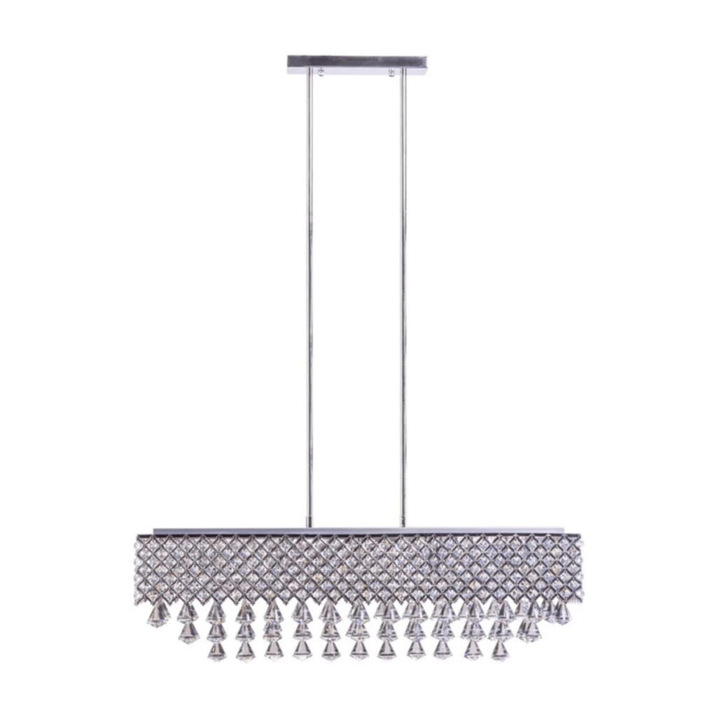 Cinderella Crystal Rectangular Chandelier 12 Light - Orvon Lighting