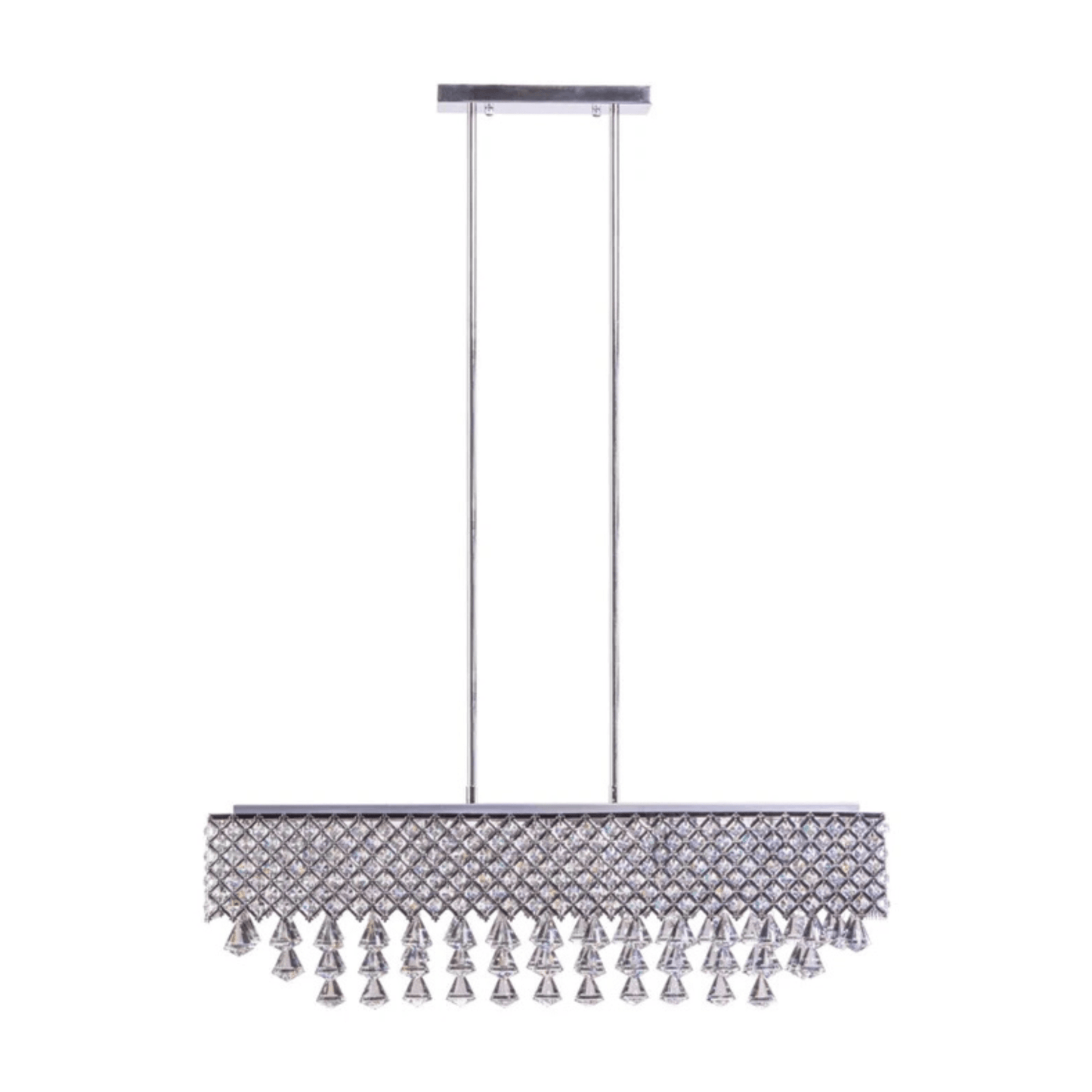 Cinderella Crystal Rectangular Chandelier 12 Light - Orvon Lighting