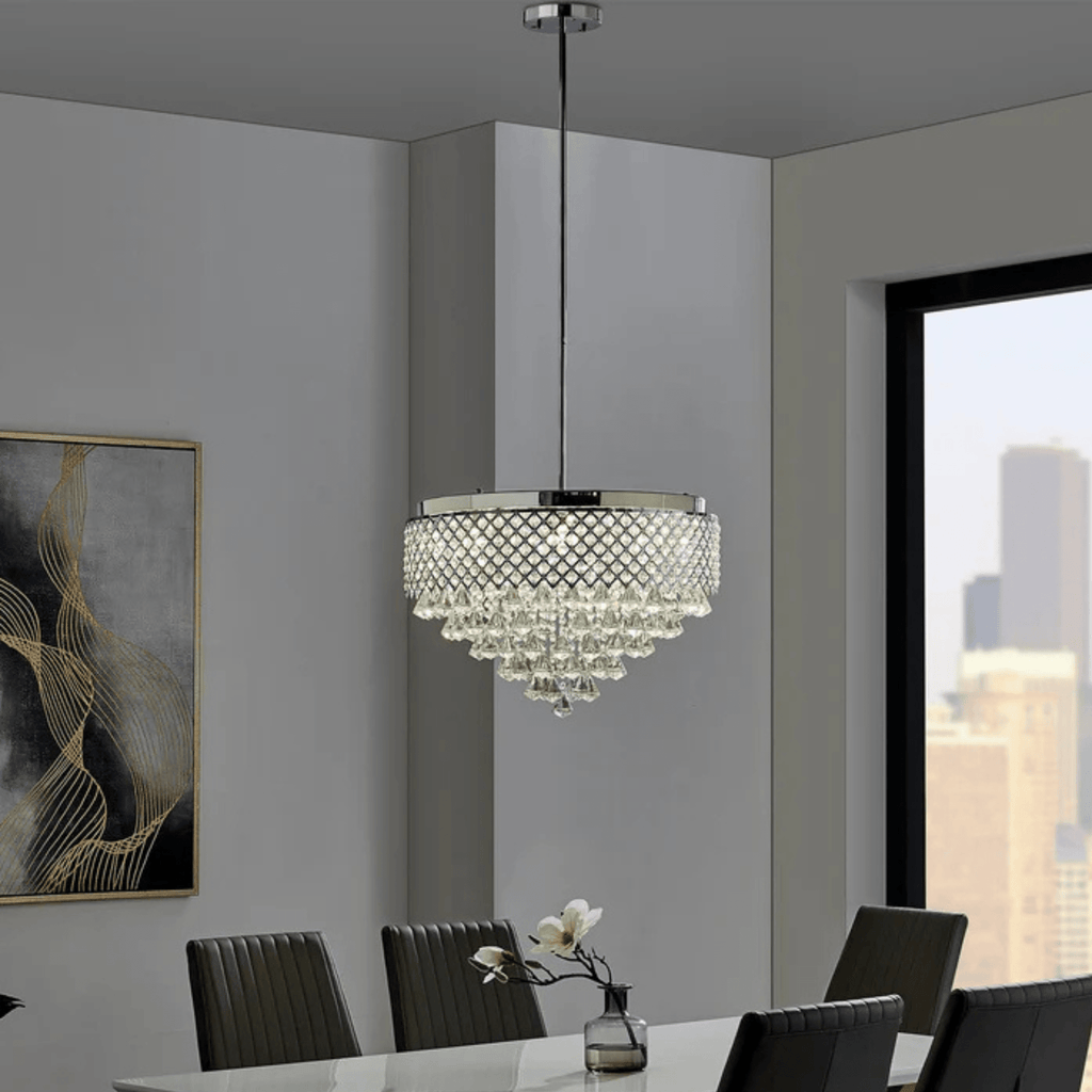 Cinderella Crystal Round Chandelier 12 Light - Orvon Lighting