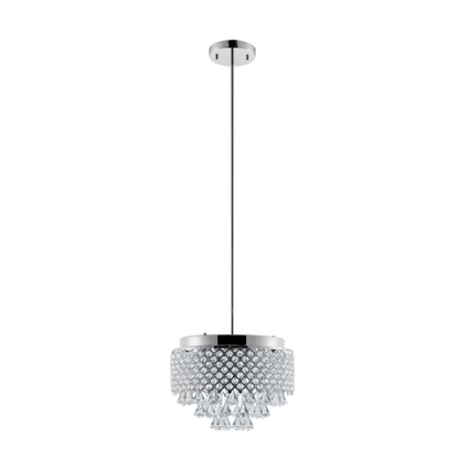 Cinderella Crystal Round Chandelier Pendant Chrome - Orvon Lighting