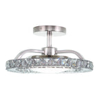 Clara 12.25 - in. Semi - Flush Mount Brushed Nickel - Orvon Lighting