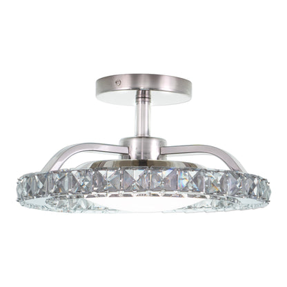 Clara 12.25 - in. Semi - Flush Mount Brushed Nickel - Orvon Lighting