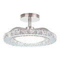 Clara 12.25 - in. Semi - Flush Mount Brushed Nickel - Orvon Lighting